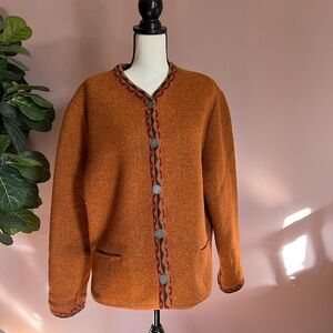 Vintage Giesswein Boiled Wool Cardigan Jacket